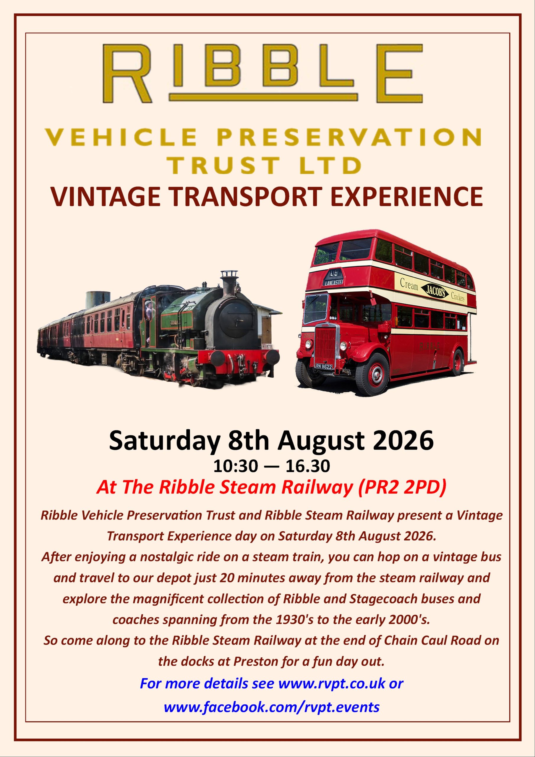 Vintage Transport Experience with Trains AND Buses
